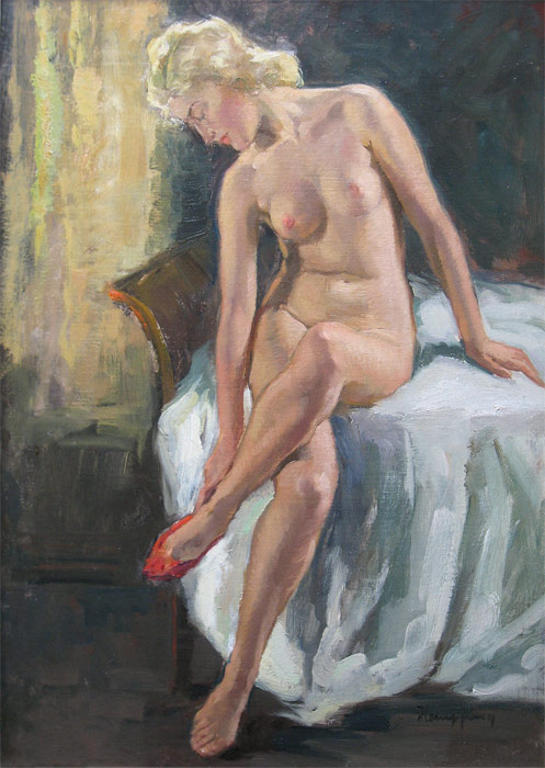 Sitting nude (W. Hempfing)
