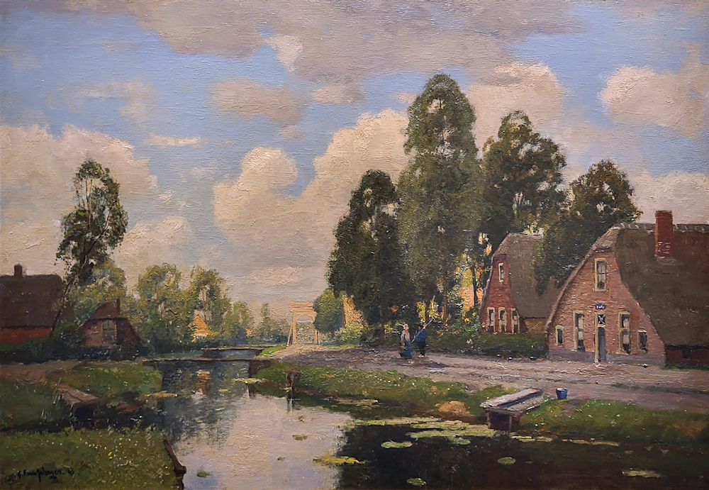 G.F. van Schagen, landschap, afmeting 70x100cm doekmaat, olieverf op linnen, nr 60