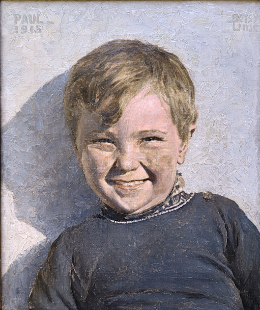 Johannes Linse, portret zoon Paul, olieverf op linnen, afmeting 33x40cm doekmaat, 550,- euro, nr. 62