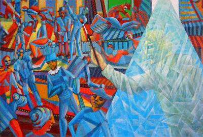 Igor Smirnov, geb. 1975, olieverf op paneel, afmeting 80x110cm, nr 61