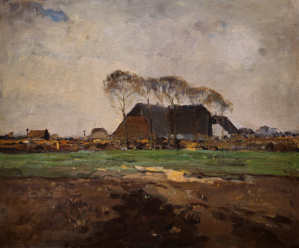 Jaap Sax, boerenerf, olieverf op paneel, afmeting 50x60cm paneelmaat, 850,- euro, nr. 9