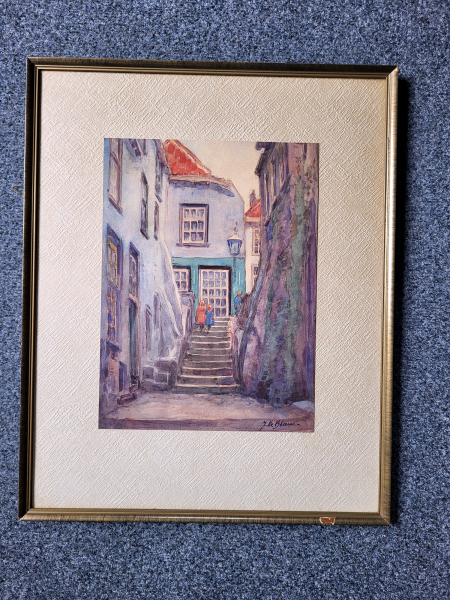 A.C.W. Terhell, J. le Blanc, 1863-1949, aquarel, stadsgezicht, 75,- euro, nr. 63