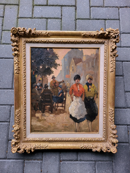 Jan Knikker sr., Markestein, olieverf op linnen, afmeting 40x50cm doekmaat, afmeting incl. lijst 57x67cm, 1500,- euro, nr. 57