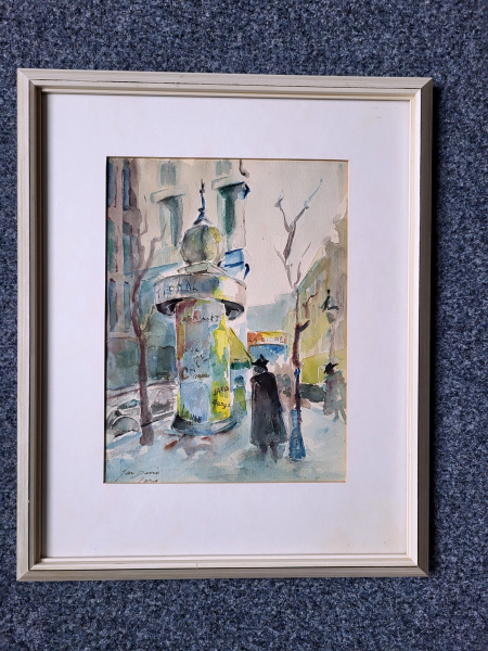 Stadsgezicht, gesigneerd, Parijs, 25,- euro, nr. 65